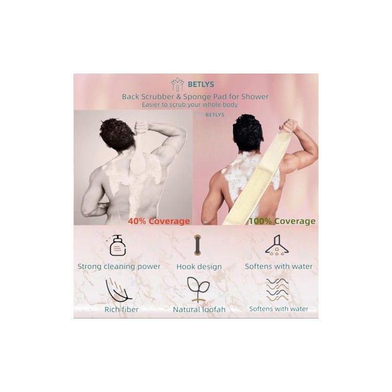 Juego Esponjas Exfoliantes Corporales Lufa Natural Almohadillas Guante Exfoliante Limpieza