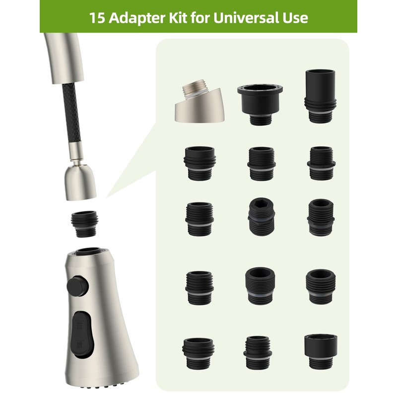 Hygie Rinse Universal Kitchen Faucet Head Replacement - 2.5GPM with