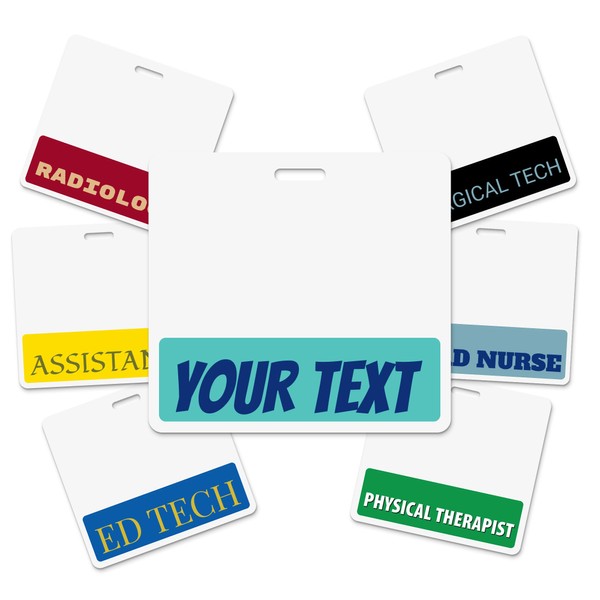 Custom Badge Buddy (50 Pcs) (Horizontal) - Double Sided Backer