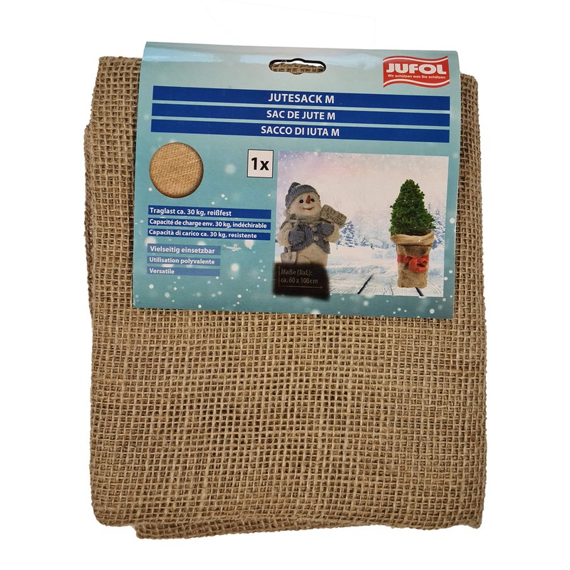 JUFOL Jute Bag, Approx. 60 x 100 cm, Winter Protection