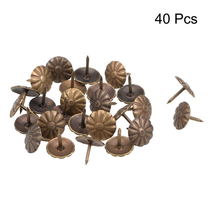 sourcing map Upholstery Nails 10 m Head Diameter Antique Round