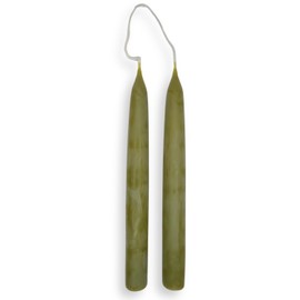 Candlestock Beeswax Taper Candles – Standard 7/8" Diameter, Pure 100% Natural USA Beeswax, Cotton Wick, Dripless, Long-Burning, Handmade in Woodstock, NY- 8 Inches - 1 Pair (2 Candles) - Sage