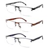 Readersoul 3 Pack Reading Glasses for Men Blue Light Blocking,Fashion