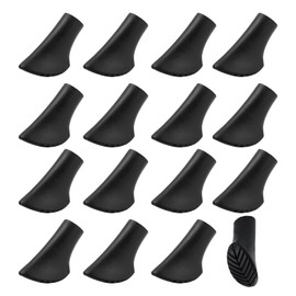 Pack of 16 Nordic Walking Poles, Rubber Buffer for Hiking Poles, Nordic Walking Pads, Pole Protection for All Standard Hiking Poles, Trekking Poles, Walking Poles, Rubber Buffers, Asphalt Pads (11 mm)