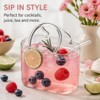Glass Purse Cup with Straw, for Cocktail Wine Juice Tea,