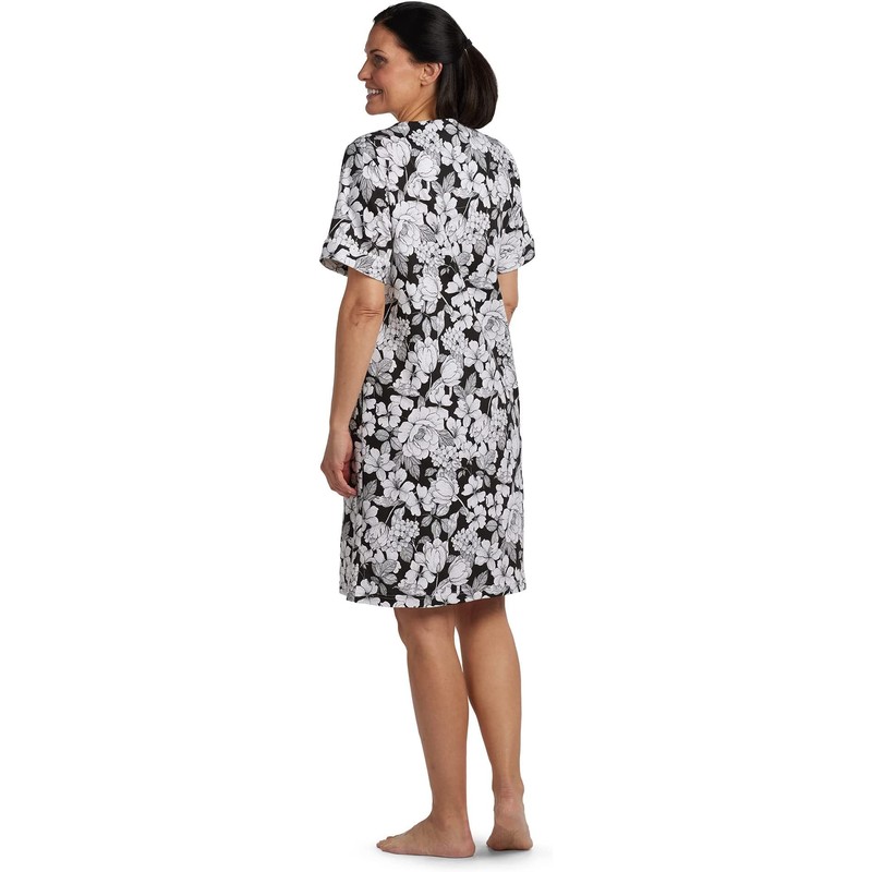 Miss Elaine Women's Interlock Knit Short Robe (as1, alpha, s,