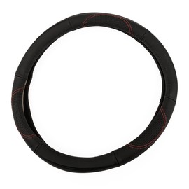 LST Lenkrachoner Lenkradbezug Abdeckung Ø 38x9cm / 15x3,5 Zoll schwarz rot