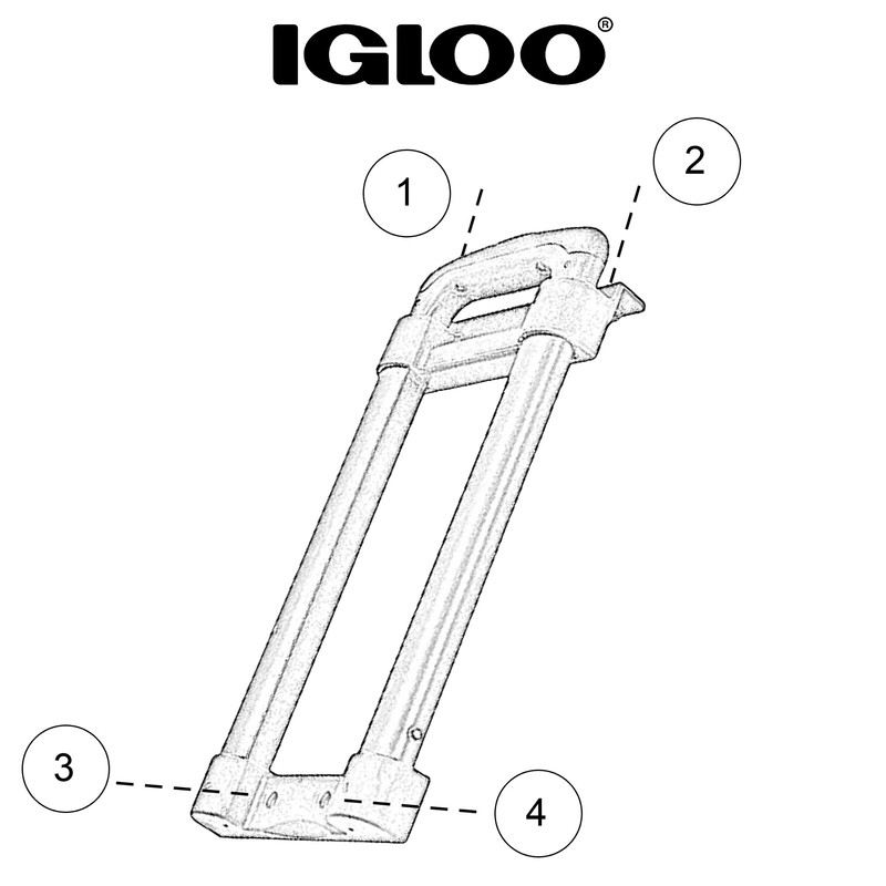 Igloo Replacement Telescoping Handle for Island Breeze/Profile/Latitude 28 Qt Wheeled