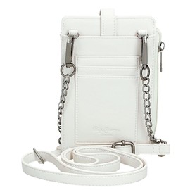 Pepe Jeans Oana Shoulder Bag White 9,5x16,5 cm Polyester with Synthetic Leather details