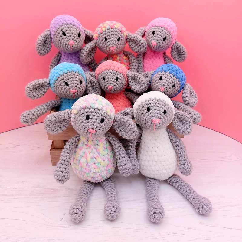 Lambs Crochet Pattern - Printed Pattern Booklet- Easter Lambs Amigurumi