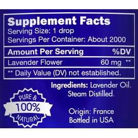 Lavender Essential Oil, Food Grade, for Drinks, Skin, Hair – 100% Pure, Lavender Oil, by Zongle Therapeutics, 4 OZ