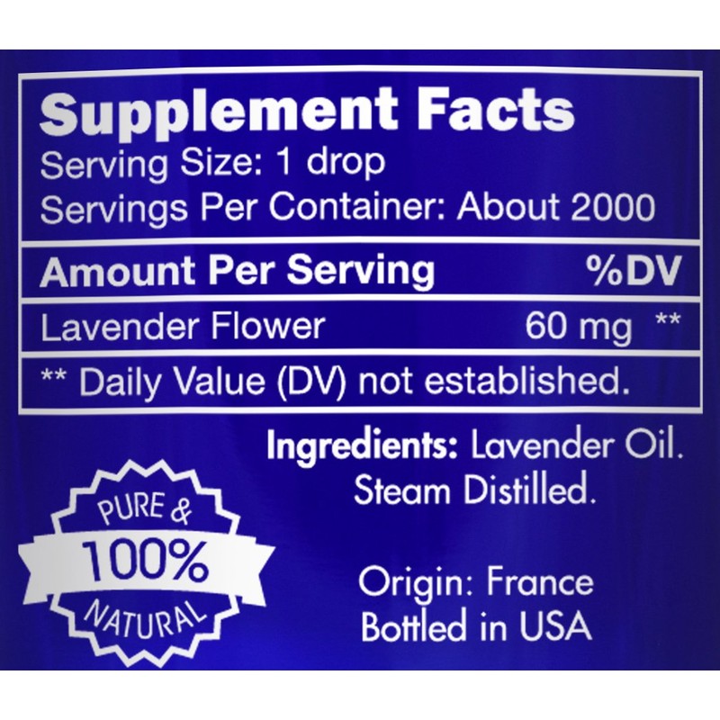 Lavender Essential Oil, Food Grade, for Drinks, Skin, Hair –