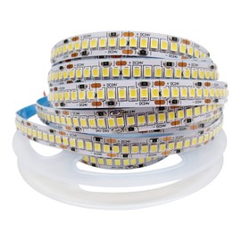 Tesfish 24 V LED Strip Light, White 6000 K 5 m LED Strip Light 2835 IP20 240 LEDs/M, Total 1200 LEDs Super Bright LED Strip LED Light Strip LED Strip for Bedroom, Kitchen Decoration