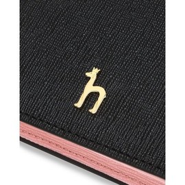 Hazzys (대구신세계)블랙 퍼피장식 소가죽 반지갑 HIWA5F617BK (Daegu Shinsegae) Black Puppy Decorated Cowhide Wallet HIWA5F617BK