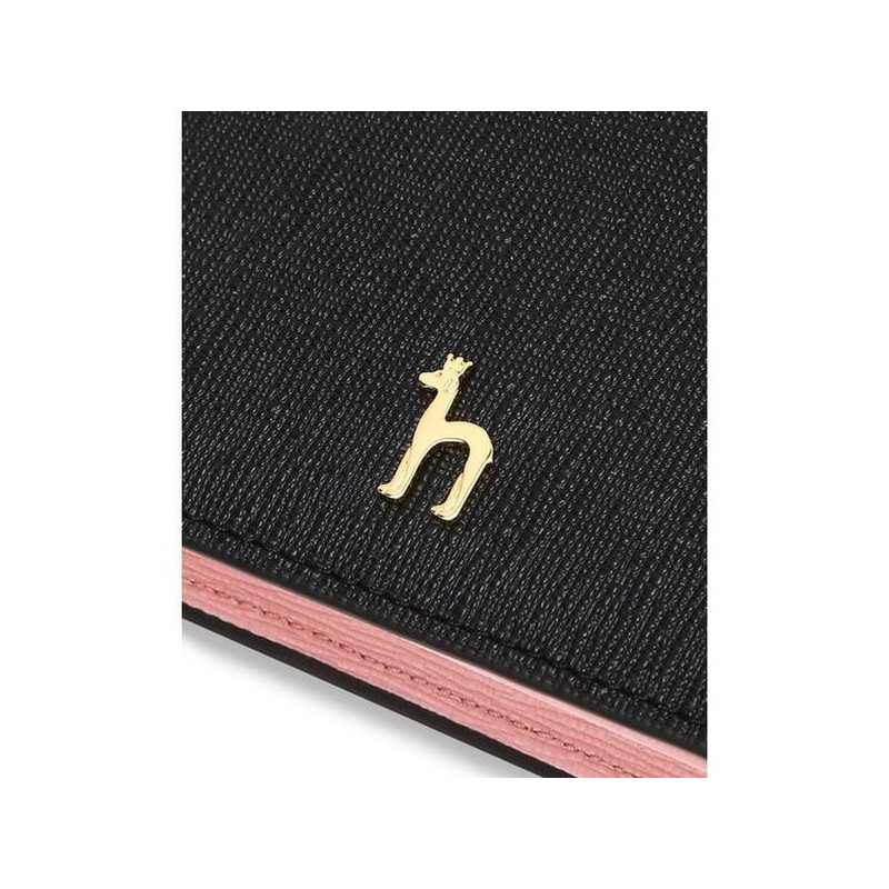 Hazzys (대구신세계)블랙 퍼피장식 소가죽 반지갑 HIWA5F617BK (Daegu Shinsegae) Black Puppy