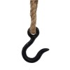 PARISLOFT Industrial Decorative Iron Faux Pulley Tackle with Jute Rope