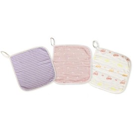 maison.c 3-piece Set of 3 Towel with Loop, E-Set, Gauze, Hand Towel, Nursery School, Kindergarten, Made in Japan, Kindergarten, Entrance to Kindergarten, Graduation, Kindergarten Goods