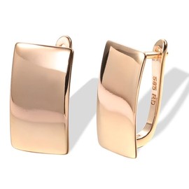 Aretes arracadas oro mujer elegantes cuadradas pendientes Regalos para Mujer Cumpleaños para Mamá Novia hermana Oro laminado - INCLUYE CAJA DE REGALO