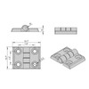 BLCCLOY 4 Sets 10 Series Aluminum Extrusion Profiles Pivot Hinge