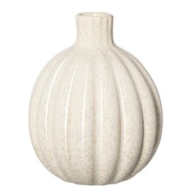 Torre & Tagus Allium Reactive Glaze Ceramic Bud Vase - 5 Inch Small Flower Vase & Small Ceramic Vases for Flowers, Handmade Ribbed Bud Vases for Home Decor & Wedding Decor for Table