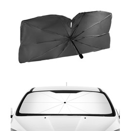 SCUARI Car Sun Shade,Sun Shade for Cars Windshield,Car Accessories ar Front Window Sunshade Umbrella,Foldable Sunshade Umbrella for UV Ray Block Sun Heat Protection,Suitable for Cars,SUVs,Trucks