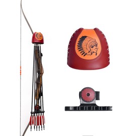 Generic Leather Archery Quiver, Retro Portable Quiver Holder, Quick Removal Adjustable Bow Quiver for Longbow and Recurve Bow (6-Arrow), Brown