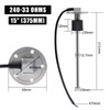 Geloo 240-33 ohms Marine Fuel Sending Unit, Stainless Steel, Black,