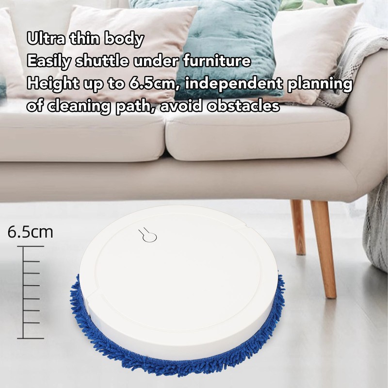 Floor Mopping Robot Low Noise Intelligent Avoid Obstacles Wet Dry