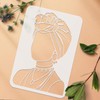FINGERINSPIRE 4 pcs Beauty African Tribal Girl Painting Stencils 29.7x21cm