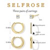 SELFROSE Gold Earrings for Women,Dainty Earrings Set 14k Gold Plated