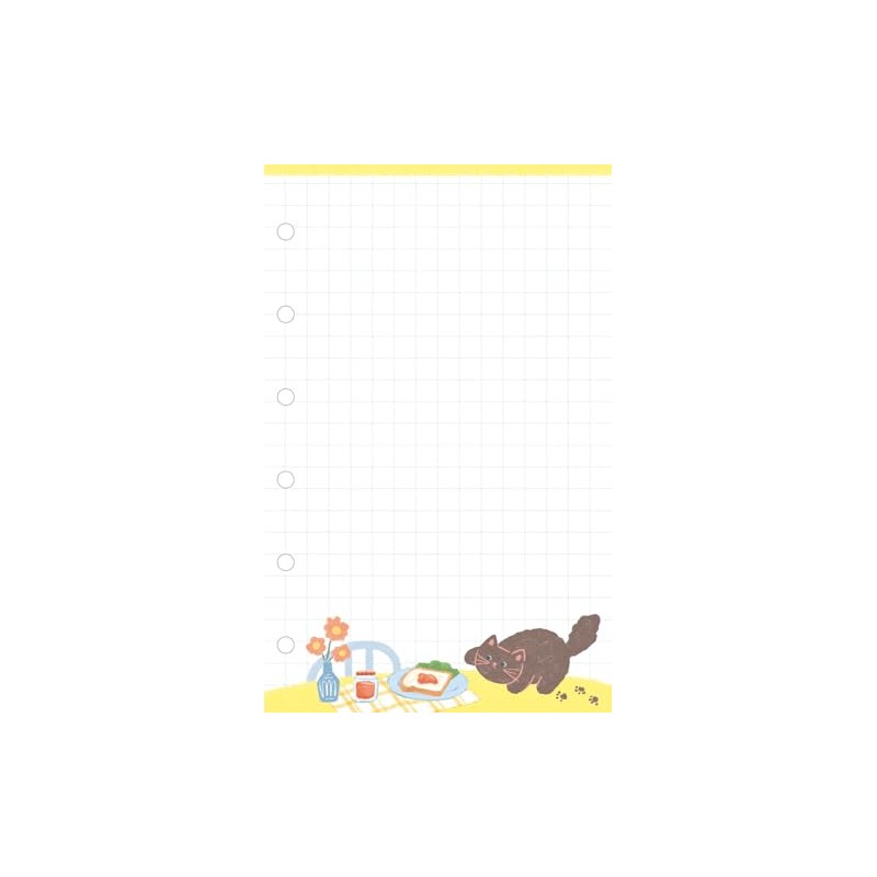 Furukawa Paperwork Notebook Refill, M6 fufufufu Notebook, Room with Cat