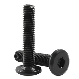 Verkelly 20 Pcs M6 x 30mm Flat Head Socket Head Screw, Socket Cap Screws Bolts Countersunk Bolts Furniture Bolt Allen Bolt, Carbon Steel, Fully Threaded