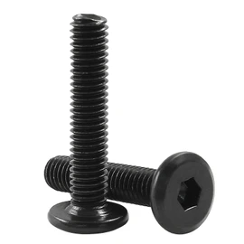 Verkelly 20 Pcs M6 x 30mm Flat Head Socket Head Screw, Socket Cap Screws Bolts Countersunk Bolts Furniture Bolt Allen Bolt, Carbon Steel, Fully Threaded