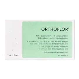 ORTHOFLOR - 60 Capsules for 2 Months - Gut Health and a Strong Immune System - Laboratory Tested, Gluten-Free + Produced in Germany