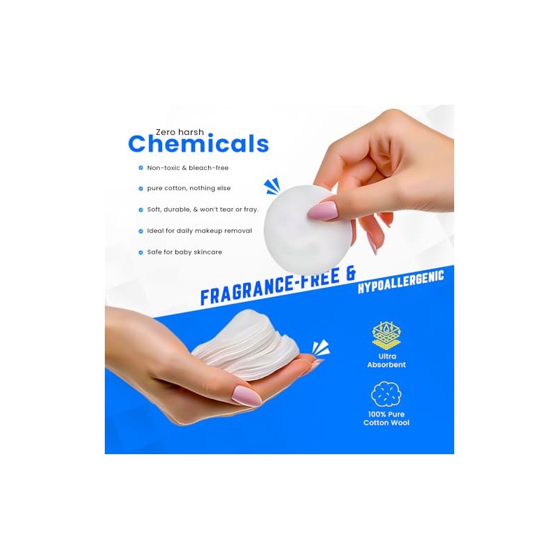 Zopper 960 Cotton Wool Cosmetic Pads, Soft & Absorbent