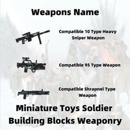 Eastcom WW2 Toy Soldiers Blue Camo Peripheral Weaponry Accessory Set 55-Piece Set Compatible with Famous Building Blocks Brands