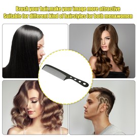 VOCOSTE Hair Comb Multipurpose Tangle Free Dressing Comb Stainless Steel Black