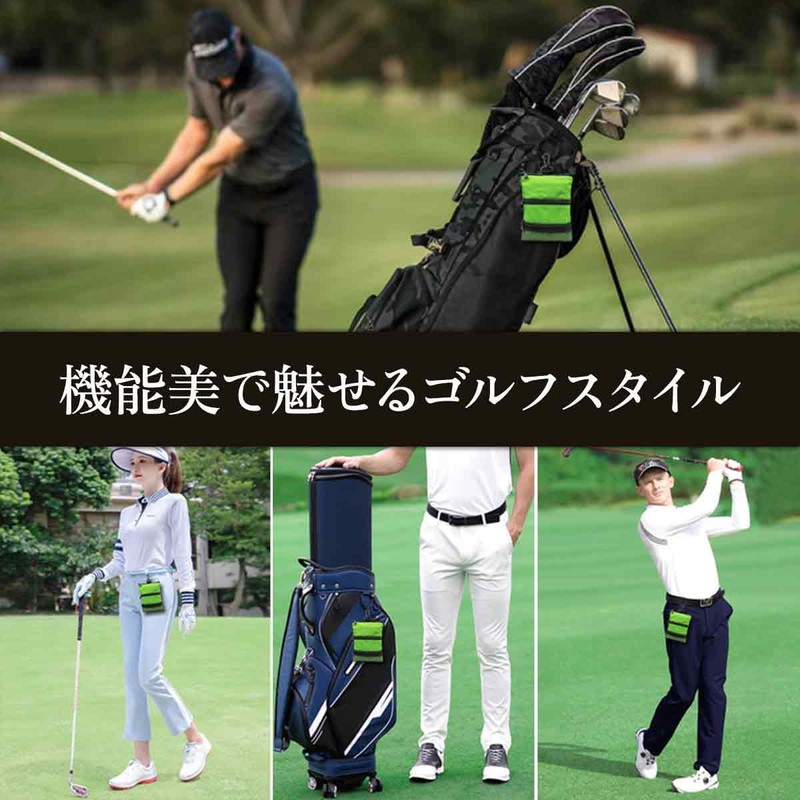 RIZES Golf Ball Case Golf Equipment Carabiner Trinket Ball Pouch