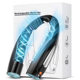 Hionly AI Neck Fan, 6 Speeds Adjustable Portable Personal Fan Rechargeable, Faster Cooling Wearable Fan, Ultra Quiet for Home, Office, Travel, Outdoor