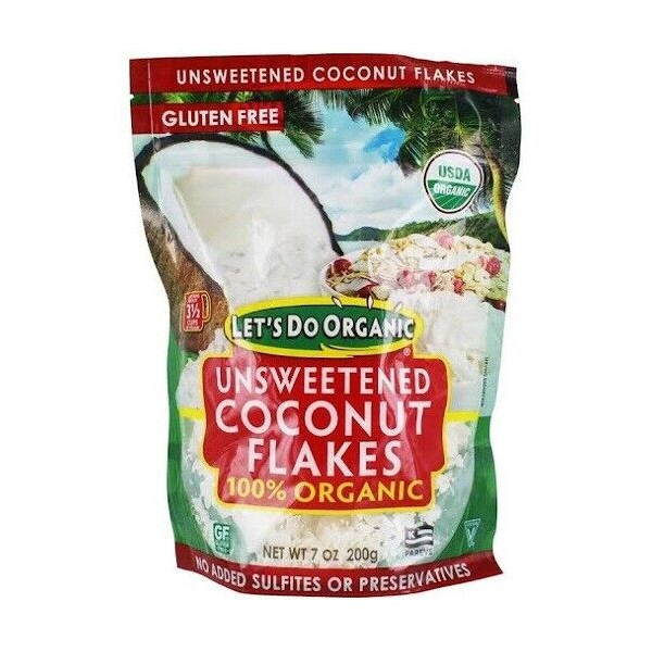 Let's Do Organic Unsweetened Coconut Flakes 100% Organic