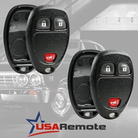 Funda y almohadilla para mando a distancia sin llave, compatible con Buick/Chevy Avalanche Equinox Express Silverado Traverse / GMC Sierra / Pontiac Torrent, juego de 2
