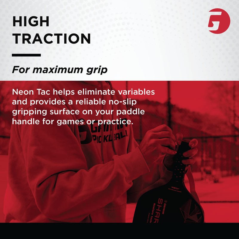 Gamma Sports Neon Tac Overgrip, Tacky Grip for Tennis, Pickleball,