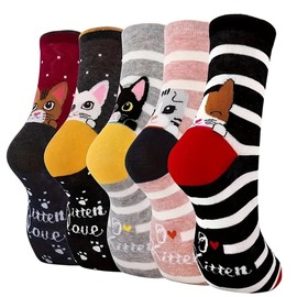 IEBTAWN 5 Pairs Children's Socks Girls Socks Children Without Seam Colourful Senaker Socks Made of Cotton Lusti