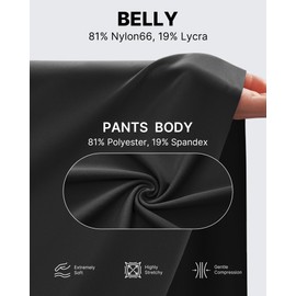 G4Free Maternity Pants for Work Yoga Trousers Athletic Over The Bump Straight Leg Outfits with Pockets Pregnancy Pajama Slacks (Black,M,32")