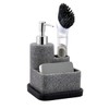 ZCCZ Black Soap Dispenser with Sponge Holder, Kitchen Soap Dispenser