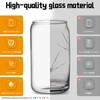 Glass Cups with Lids and Straws 6pcs, 16oz-DWTS Cute Tumber,Beer
