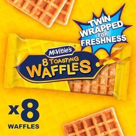 McVitie's McVitie's Toasting Waffles Multipack 8 x 28 g, 8 Waffles in One Pack, 222 g Total