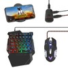 Half Hand Gaming Keyboard and Mouse Combo Laelr 35 Keys