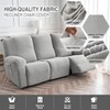 Gennia Waterproof Recliner Sofa Cover,Stretch Reclining Couch Covers with Pockets,Washable