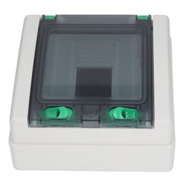 Caja de Distribución de 8 Vías, IP65, ABS, KIMISSs3aohw9g8y, 215x210x10 mm, Transparente, Resistente, Montaje en Riel DIN, Interior y Exterior, KIMISS